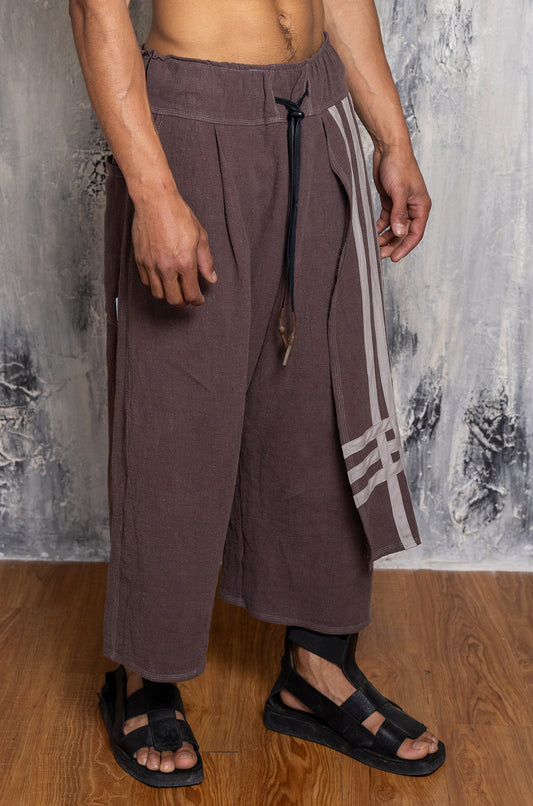 ARI-HAKAMA 3LINE BROWN